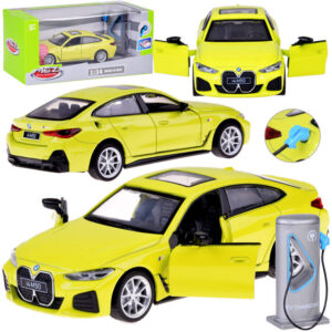 Metalinio modelio elektromobilis BMW i4 M50 Gran Coupe su garsais ir šviesomis ZA5044