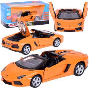Automobilio metalinis modelis Lamborghini Aventador Roadster 1:32 interaktyvus ZA5053