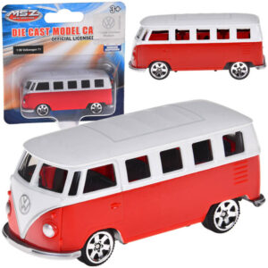 Licencijuotas metalinis automobilis Volkswagen T1 1:56 su pakabos spyruokle ZA5063