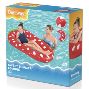 Bestway pripučiamas vandens čiužinys vaikams Strawberry su tinkliniu dugnu 43644 - Image 5