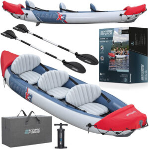 Bestway pripučiamas baidarės modelis Rapid X3, 3 vietų + irklai, krepšys 381x100 cm 65132
