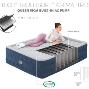 Bestway 2 vietų pripučiamas čiužinys Queen Tritech Truleisure Air 203x152x51cm 6716P - Image 3