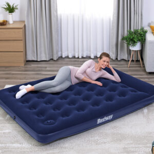 Bestway 2 vietų pripučiamas kempingo čiužinys 203x152 – su integruota kojine pompa 67226 - Image 5