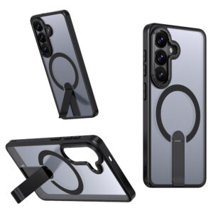 Hybrid Armor X dėklas skirtas Samsung Galaxy A57 with Stand, suderinamas su MagSafe - juodos spalvos