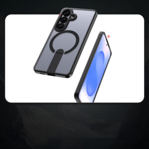 Hybrid Armor X dėklas skirtas Samsung Galaxy A57 with Stand, suderinamas su MagSafe - juodos spalvos - Image 2
