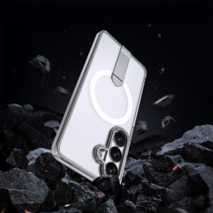 Hybrid Armor X dėklas skirtas Samsung Galaxy A57 with Stand, suderinamas su MagSafe - skaidrus - Image 2