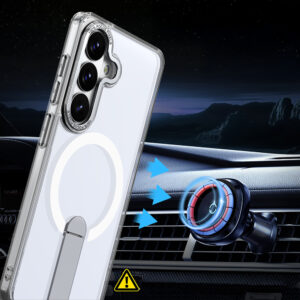 Hybrid Armor X dėklas skirtas Samsung Galaxy A36 / A37 with Stand suderinamas su MagSafe - skaidrus - Image 6