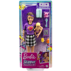 Barbie Skipper lėlė auklė + kūdikio aksesuarai GRP11 ZA5084 - Image 5