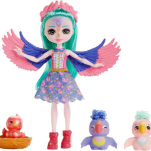 Enchantimals Filia Finch lėlė ir miela papūgų šeimynėlė ZA5089 - Image 4