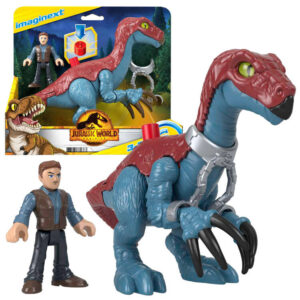 Jurassic World rinkinys Imaginext figūrėlės Therizinosaurus + Owen ZA5096