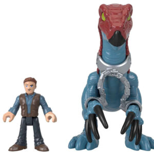 Jurassic World rinkinys Imaginext figūrėlės Therizinosaurus + Owen ZA5096 - Image 2