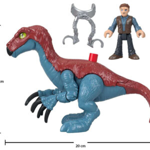 Jurassic World rinkinys Imaginext figūrėlės Therizinosaurus + Owen ZA5096 - Image 5