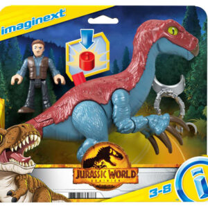 Jurassic World rinkinys Imaginext figūrėlės Therizinosaurus + Owen ZA5096 - Image 6
