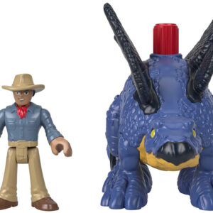 Jurassic World rinkinys Imaginext figūrėlės Stegosaurus + Dr. Grant ZA5097 - Image 2