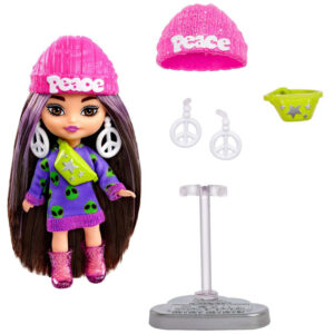 Stilinga madinga lėlė Barbie Extra Mini Minis su priedais HLN46 ZA5105 B - Image 2
