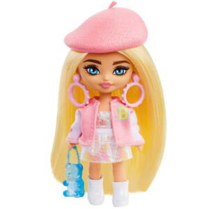 Stilinga madinga lėlė Barbie Extra Mini Minis su berete HLN48 ZA5105C - Image 5