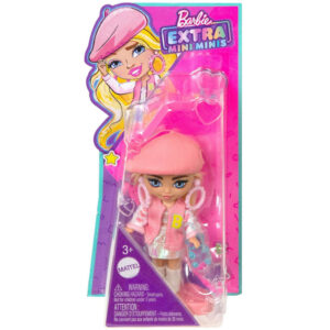 Stilinga madinga lėlė Barbie Extra Mini Minis su berete HLN48 ZA5105C - Image 6