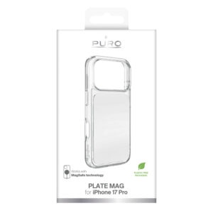 Puro Plate Mag dėklas skirtas Apple iPhone 17 Pro suderinamas su MagSafe - baltos spalvos - Image 2