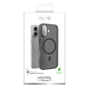 Puro Lightfeel case for iPhone 17 compatible with MagSafe - transparent and black - Image 2