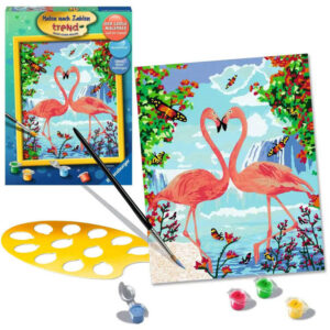 Tapybos rinkinys pagal skaičius FLAMINGES in love Flamingo, ZA5131