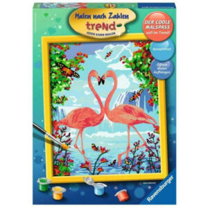 Tapybos rinkinys pagal skaičius FLAMINGES in love Flamingo, ZA5131 - Image 2