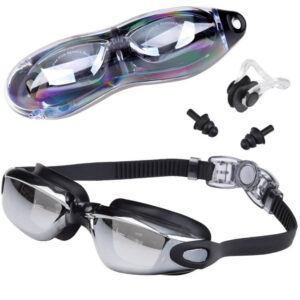 RINKINYS UV ANTI-FOG plaukimo akiniai + ausų ir nosies kištukai SP0792 SR