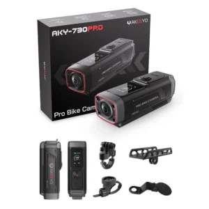 AKEEYO 730Pro 4K Handlebar Video Recorder Sports Camera for Bikes and Motorcycles - juodos spalvos - Image 2