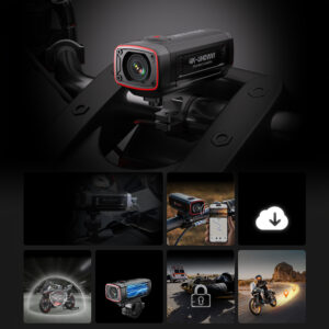 AKEEYO AKY-710S sports camera 4K video recorder for motorcycle handlebar - black - Image 3