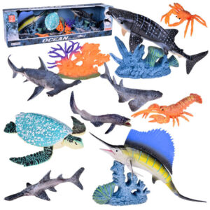 SERIES SEA ANIMALS Figūrėlių rinkinys vėžlys, omaras, pjūklažuvė, krabas ZA5174