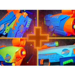Nerf Elite JR Rookie Pack paleidimo įrenginys, 32 šoviniai, taikiniai ZA5180 - Image 5