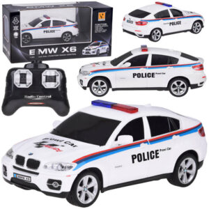 BMW X6 sportinis policijos automobilis su nuotolinio valdymo pulteliu RC0660 BI