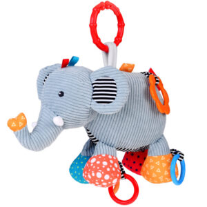 Sensorinis vežimėlio pakabukas + kūdikio barškutis ELEPHANT ZA5212