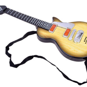 Elektrinės gitaros žaislas vaikams melodijos šviesa + dirželis IN0169 JA - Image 4