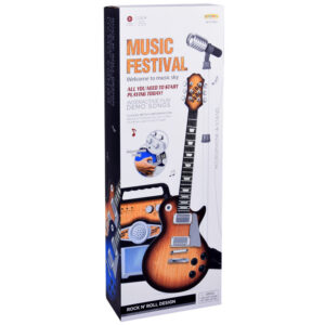 Elektrinė gitara su mikrofonu ir stiprintuvu vaikų karaokė IN0171 - Image 7
