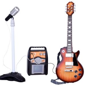 Elektrinė gitara su mikrofonu ir stiprintuvu vaikų karaokė IN0171 - Image 2