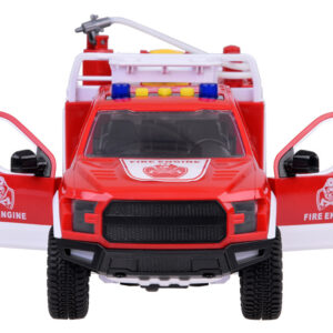 Ugniagesių automobilis su besisukančia žarna + siurblio garsais, šviesomis ir atidaromomis durelėmis ZA5232 - Image 6