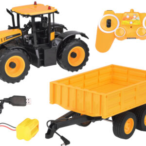 JCB nuotoliniu būdu valdomas traktorius su savivarte priekaba Double E 1:16 RC0670 - Image 2