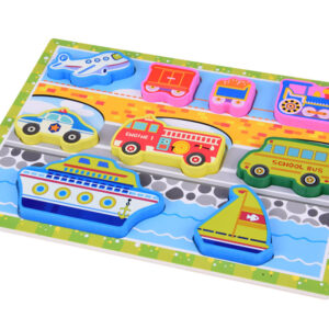 Medinis dėlionė transporto priemonės 9vnt. formų atitikimas ZA5257 - Image 2