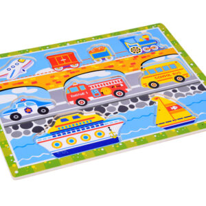 Medinis dėlionė transporto priemonės 9vnt. formų atitikimas ZA5257 - Image 8