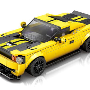 Techninių blokų rinkinys 319 detalių + lipdukai Geltonas sportinis automobilis ZA5260 - Image 2