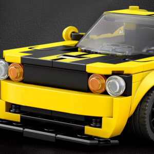 Techninių blokų rinkinys 319 detalių + lipdukai Geltonas sportinis automobilis ZA5260 - Image 8