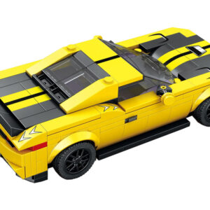 Techninių blokų rinkinys 319 detalių + lipdukai Geltonas sportinis automobilis ZA5260 - Image 4