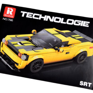 Techninių blokų rinkinys 319 detalių + lipdukai Geltonas sportinis automobilis ZA5260 - Image 7