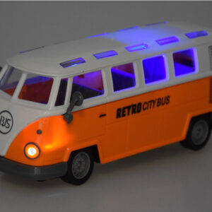 Nuotoliniu būdu valdomas RETRO CITY BUS – šviečianti transporto priemonė RC0677 - Image 7