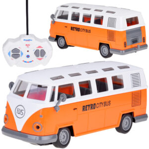 Nuotoliniu būdu valdomas RETRO CITY BUS – šviečianti transporto priemonė RC0677