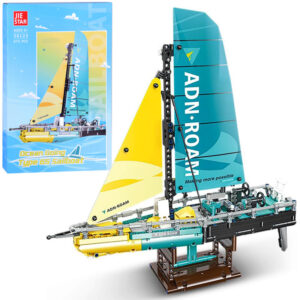 Techniniai kaladėlių rinkiniai Regatta jachta 675 dalių spalvotos kaladėlės ZA5296