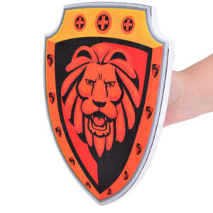 Rinkinys Knight putplasčio skydas ir putplasčio kardas su liūto emblema ZA5316 - Image 7
