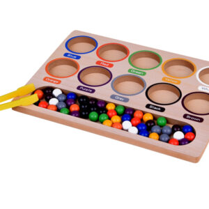 Spalvoti rutuliukai Montessori dėlionė mozaika rūšiuoklis spalvų mokymuisi ZA5329 - Image 6