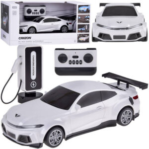 Automobilis + įkrovimo stotelė elektromobiliui su spalvotomis šviesomis RC0687
