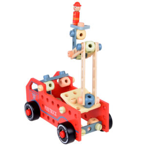 Medinis konstravimo rinkinys kaladėlės pastatyk automobilį bokštai 129 el. ZA5381 - Image 8